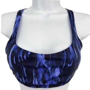 Lululemon Free To Be Sports Bra Sz 6 Gym Workout Padded Yoga Blue Athleisure